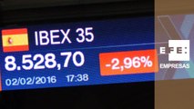 La Bolsa española cae casi un 3% afectada por la caída del preceio del petróleo