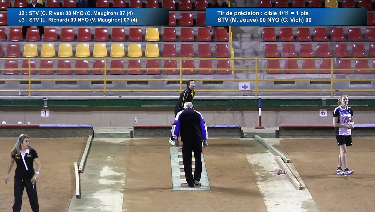 Second tour intégral, Club Elite Féminin, J8, Saint-Vulbas contre Nyons, Sport Boules, saison 2015-2016