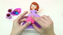 PLAY DOH Sofia The First Tea Party Set Disney Princess Royal Playdough Toy Videos by DCTC