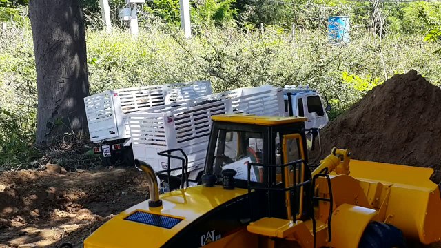 Bruder chargeuse Caterpillar camion dans le sable vidéos de remplissage / de camions pour les enfants