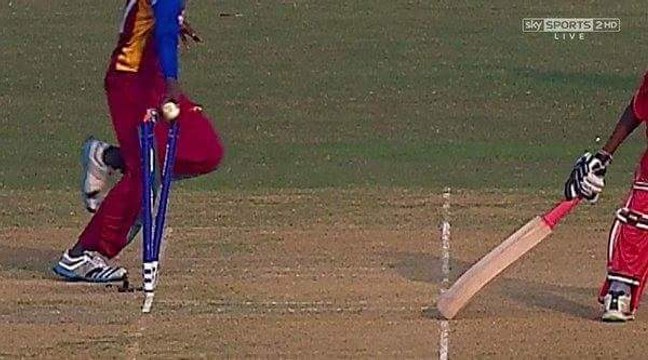 Zimbabwe gets Mankaded - 3 runs required from 6 balls - ICC U19 WC 2016