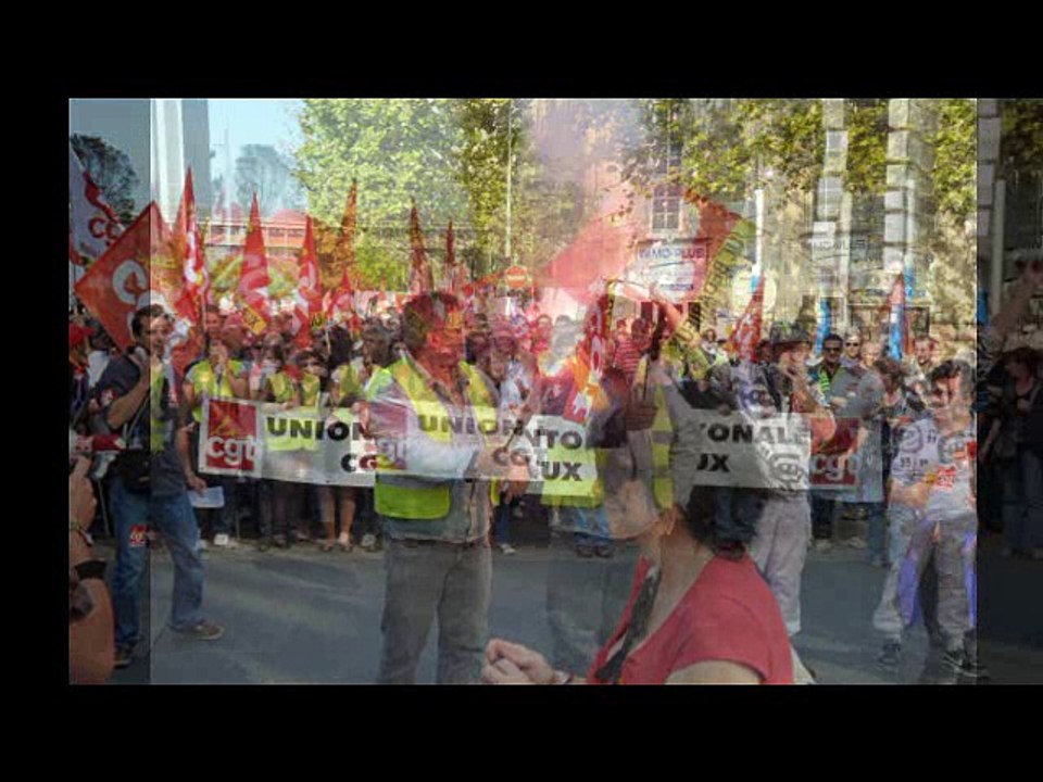 Manif du 12 octobre 2010 à MONTPELLIER contre la réforme des retraites..wmv