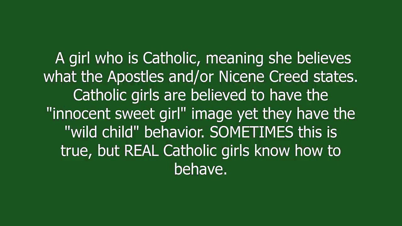 Catholic Girl meaning and pronunciation video Dailymotion