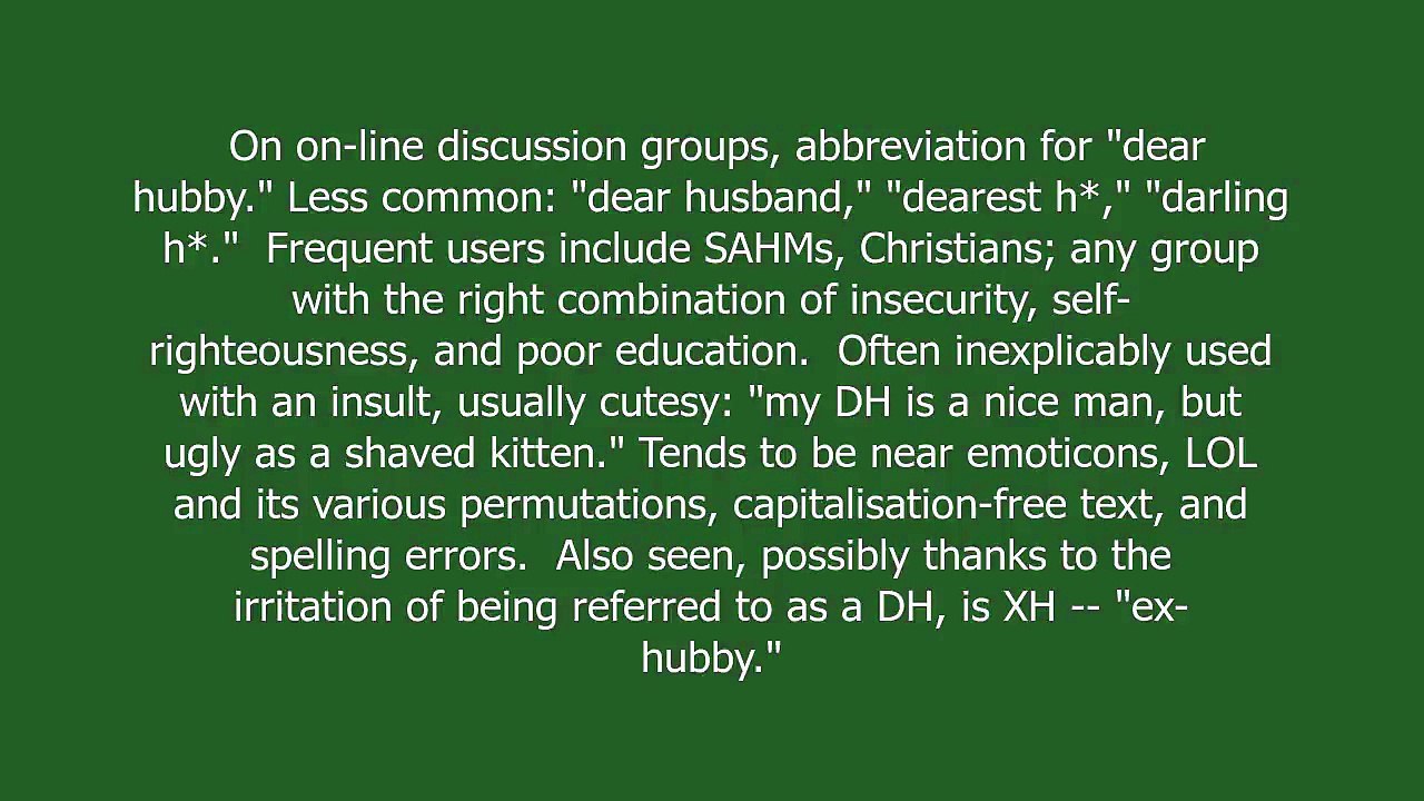 DH meaning and pronunciation video Dailymotion
