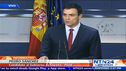 PSOE defenderá el respeto a la Constitución y a la ley: Pedro Sánchez tras ser propuesto como candidato al Gob. español