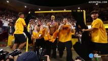 Michael Phelps joins ASU'S 'curtain of distraction' in speedo