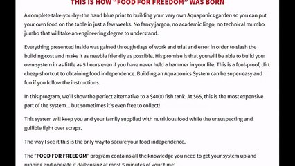 Food For Freedom Review | Is Food For Freedom A Scam ??