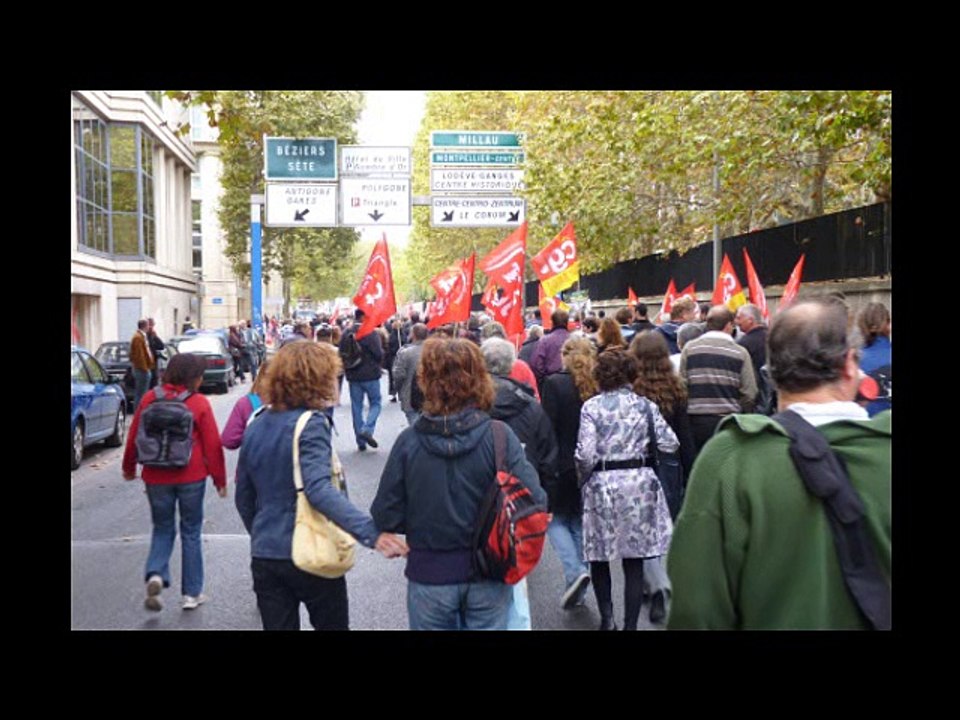 MANIFESTATION DU 16 OCTOBRE 2010 CONTRE LA REFORME DES RETRAITES..wmv