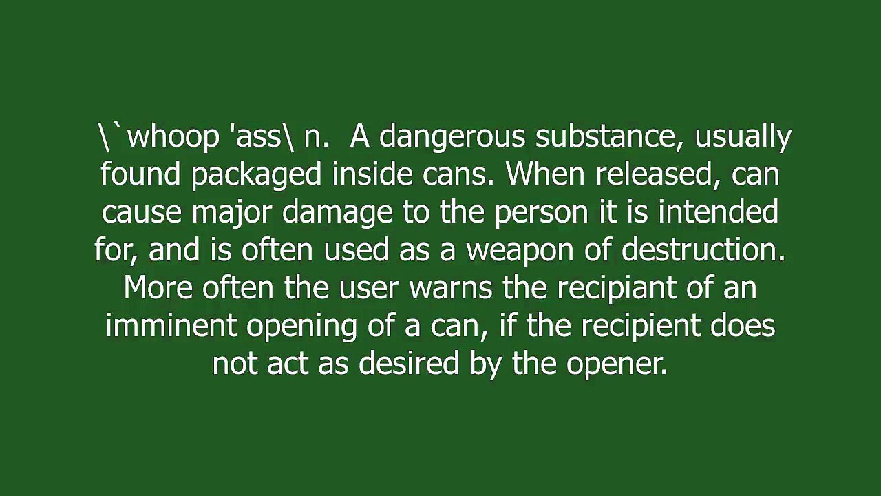 whoop ass meaning and pronunciation video Dailymotion