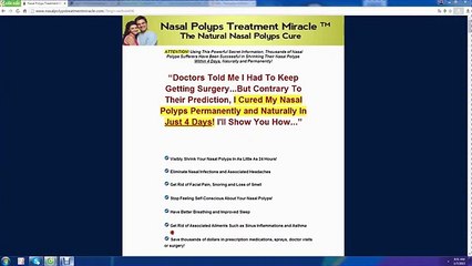 Nasal Polyps Treatment Miracle™ - The Natural Nasal Polyps Cure