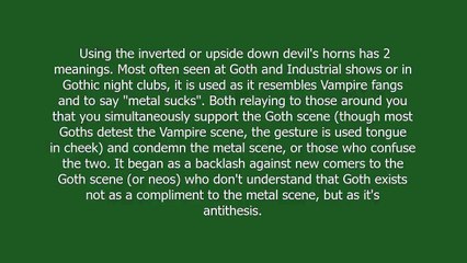 inverted devil's horns meaning and pronunciation