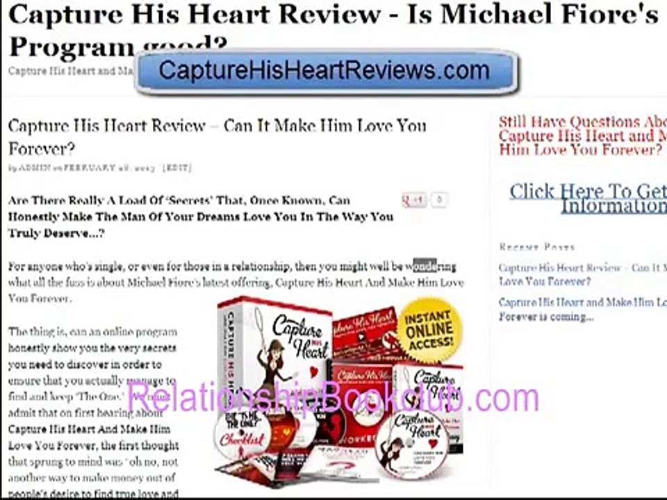♥Capture His Heart And Make Him Love You Forever Ebook Review + Download / Buy
