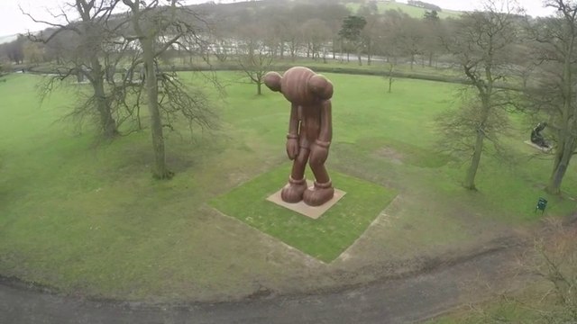 Giant cartoon sculptures by Kaws go on show in the UK