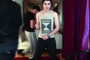 Zayn Malik dancing with Danny Riach & Ant Riach