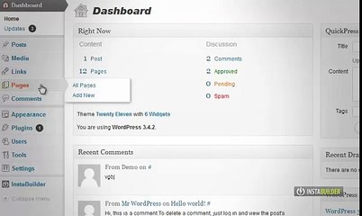 InstaBuilder | Creating squeze page