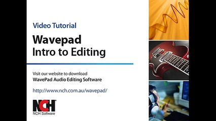 WavePad Audio Editing Software | Intro to Editing