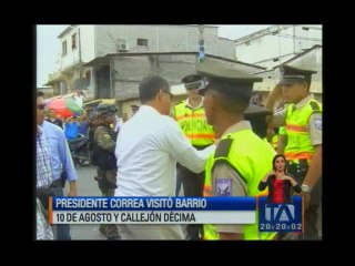Correa reitera cero tolerancia al microtráfico en Guayaquil