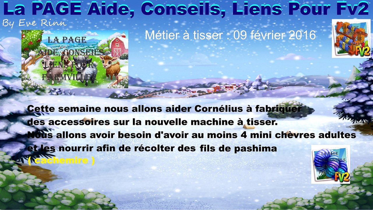 Farmville 2 Construction du métier à tisser ( 09 fevrier 2016 )