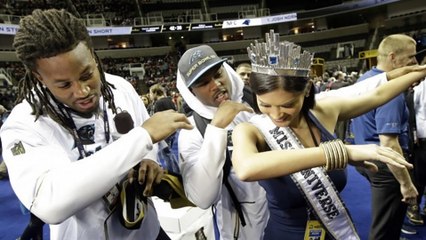 Miss Universe Dabs with the Panthers