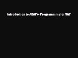 [PDF Download] Introduction to ABAP/4 Programming for SAP [Download] Online