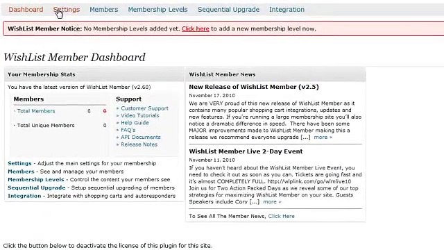 48 WishList Member SetUp Wizard Membership Software WordPress Membership Plugin