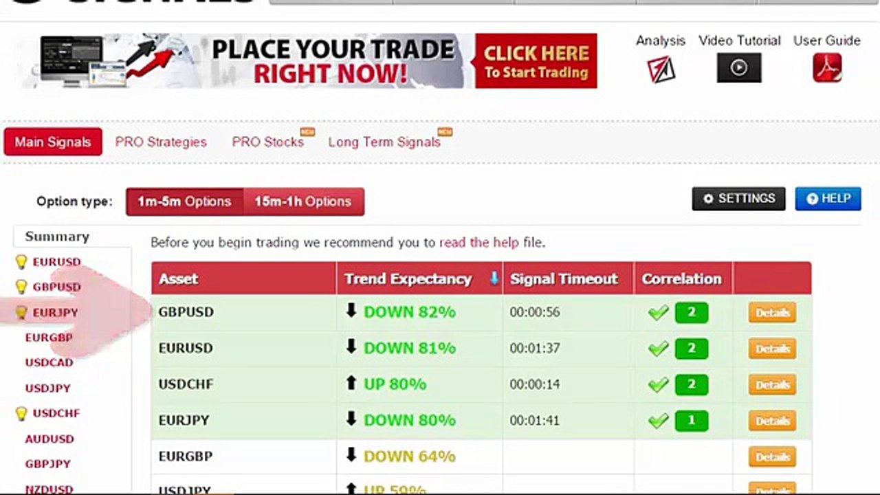 Auto Binary Signals (Main ABS) Video 3 Live Trading - January 19th 2016
