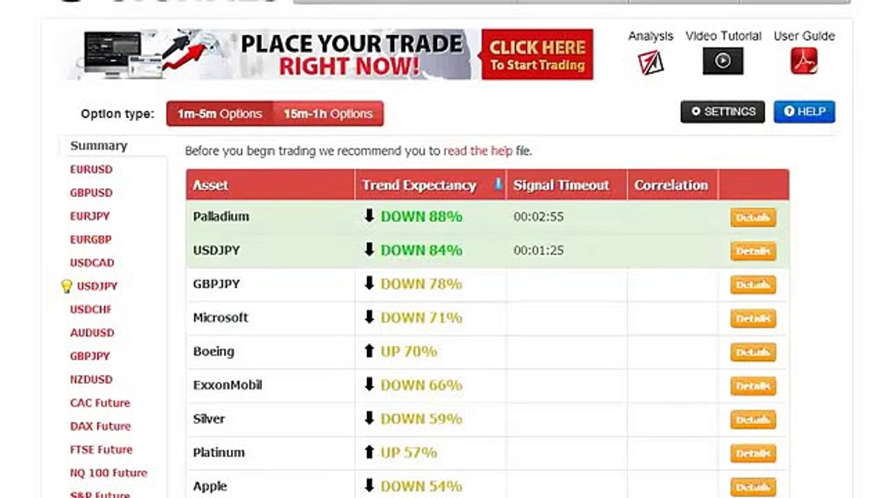 Option Bot Binary Options Members Area Software In Action | Binary Options Bot Review 2014