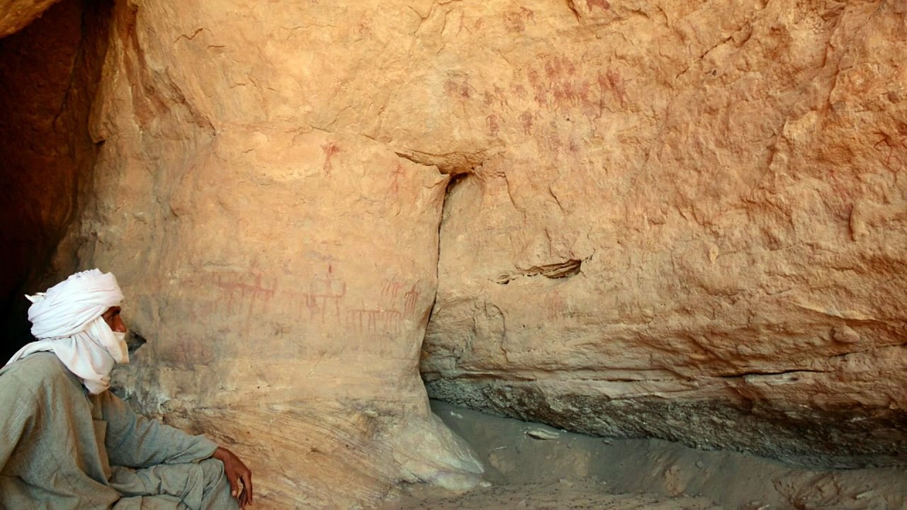 Alte höhlenmalereien in libyen in gefahr