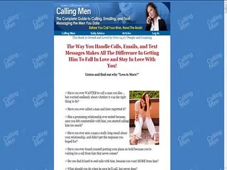 Calling Men  The Complete Guide To Calling, Emailing, & Texting Men