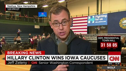 Hillary Clinton wins Iowa caucuses