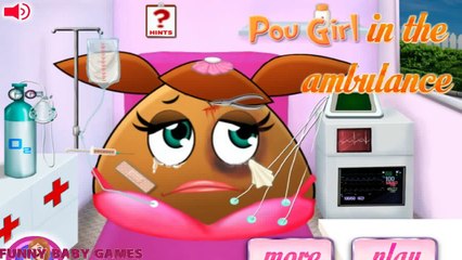 POU GIRL IN THE AMBULANCE GAME - FANNY BABY GAMES