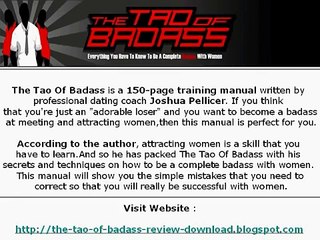 Does The Tao of Badass Really Work ???