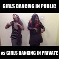 Girls Dance (Public Vs Private) -Must See Funny