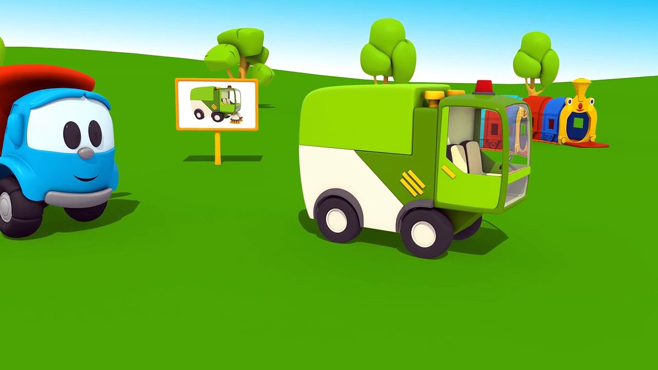 Leo Junior bir sokak temizleme aracı yapıyor Eğitici çizgi film Türkçe dublaj