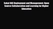 [PDF Download] Sakai OAE Deployment and Management: Open Source Collaboration and Learning