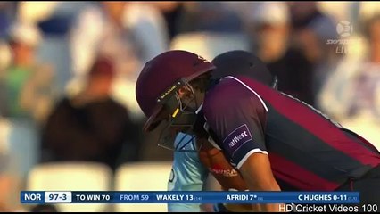 Shahid Afridi 34 vs Derbyshire l Natwest T20 Blast 2015 HD