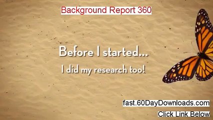 Background Report 360 Review (Test the Program No Risk) - SHOULD YOU BUY IT?