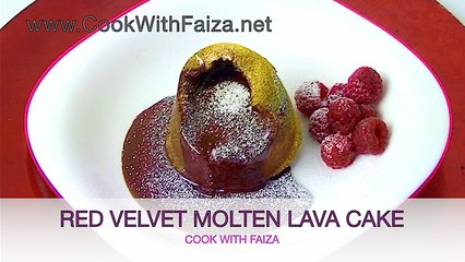 RED VELVET MOLTEN LAVA CAKE *COOK WITH FAIZA*