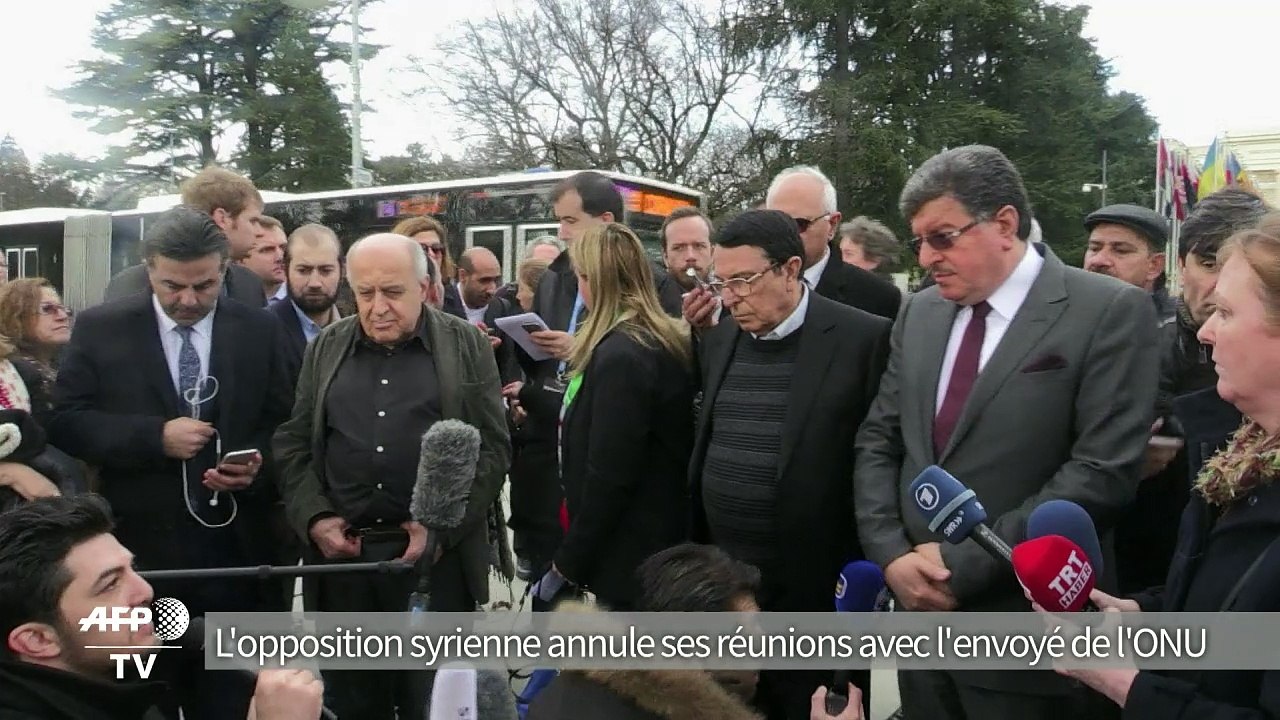 L'opposition syrienne annule ses réunions avec l'envoyé de l'ONU
