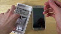 Samsung Galaxy S6 Edge Gold Platinum - Unboxing (4K)