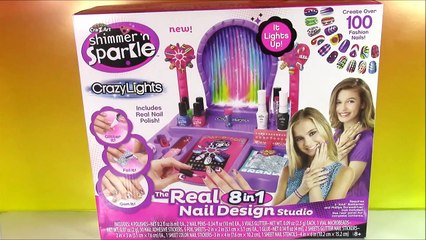 Cra-Z-Art Shimmer n Sparkle Crazy Lights Amazing Light up Nail Station! DIY Nails FUN