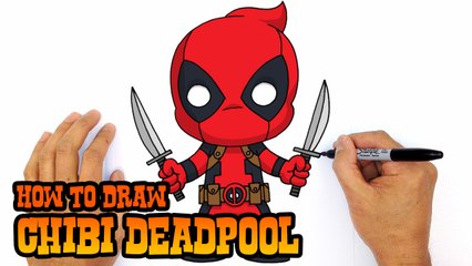 How to Draw Chibi Deadpool- Step by Step Drawing Lesson