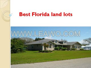 Best Florida land lots