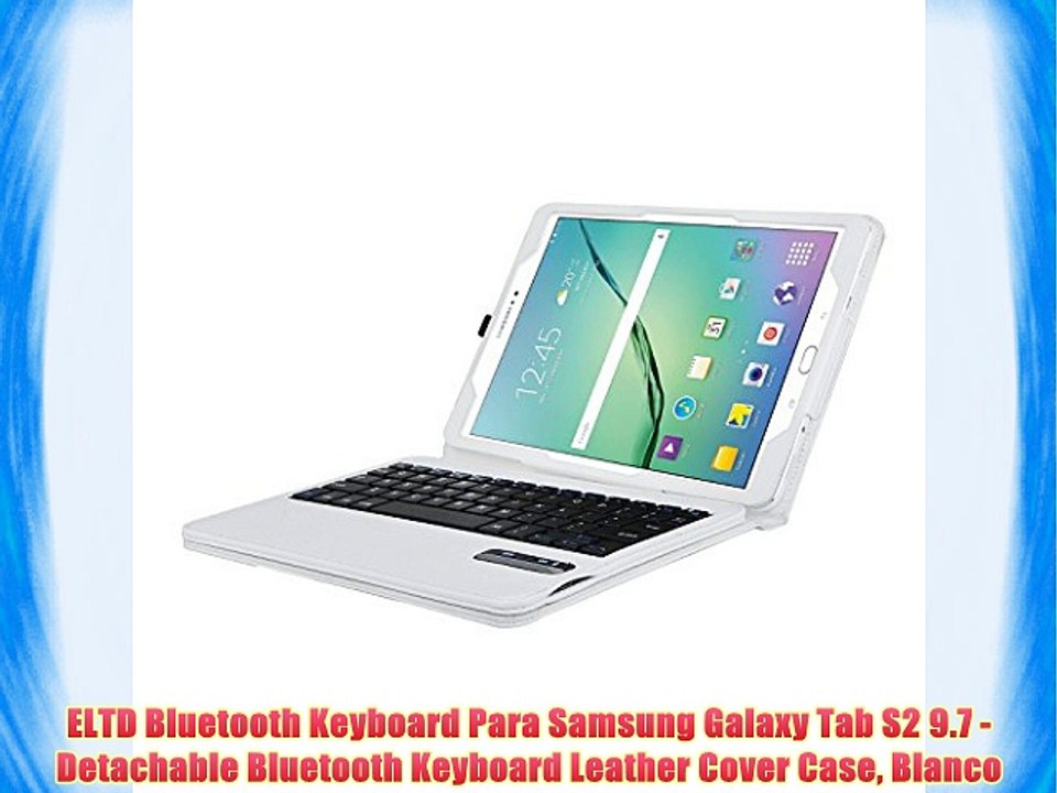 ELTD Bluetooth Keyboard Para Samsung Galaxy Tab S2 9.7 -Detachable Bluetooth Keyboard Leather