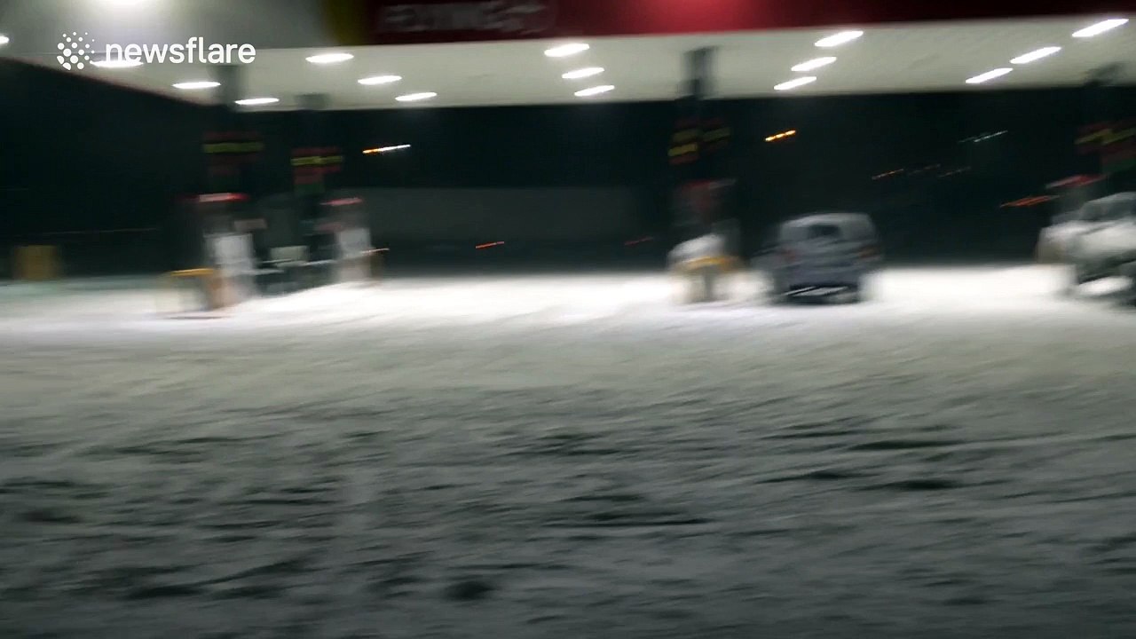 Heavy snow in Sioux Falls, South Dakota