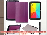 Carcasa LG G Pad 10.1Morado Ultra Slim Lightweight PU Cuero Carcasa Piel Flip Case Cover para