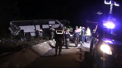 Balıkesir'de mültecileri taşıyan otobüs devrildi: 8 ölü, 42 yaralı