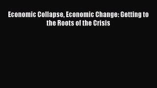 Economic Collapse Economic Change: Getting to the Roots of the Crisis  Read Online Book