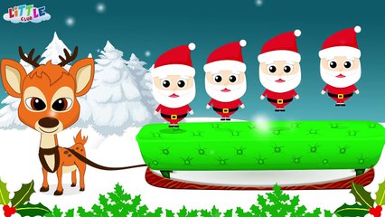 下载视频: Five Little Santas Jumping on the Bed Nursery Rhyme - Christmas Song