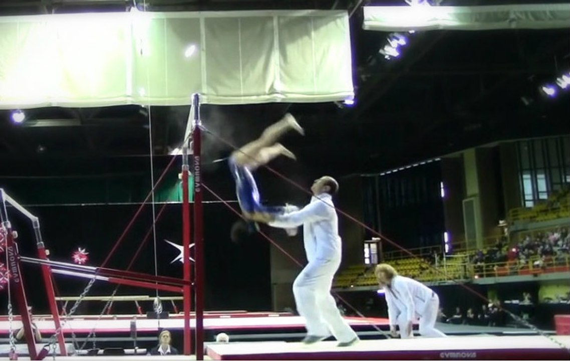 Gymnastics Coach Saves Girl From Serious Injury, Twice!